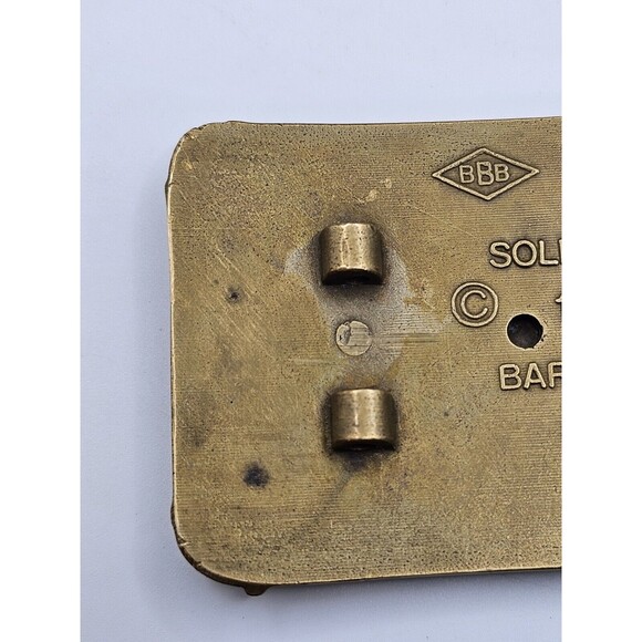 Vintage 1978 Solid Brass Plumber Wrench Pipe Belt Buckle Baron Buckle 6025 Used - Picture 4 of 4